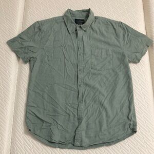 NWOT Lucky Brand Button Down Shirt Green with Green Buttons Medium
